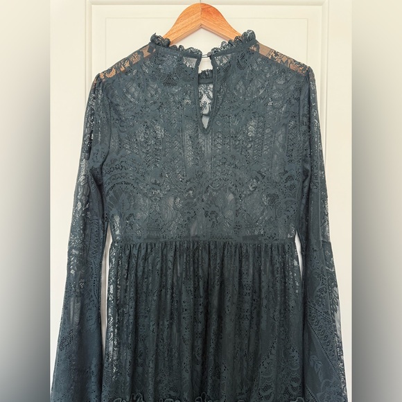 Killstar Hecate Lace Tiered Bell Sleeve Maxi Dress Goth Witchy Boho XLarge - Picture 8 of 11